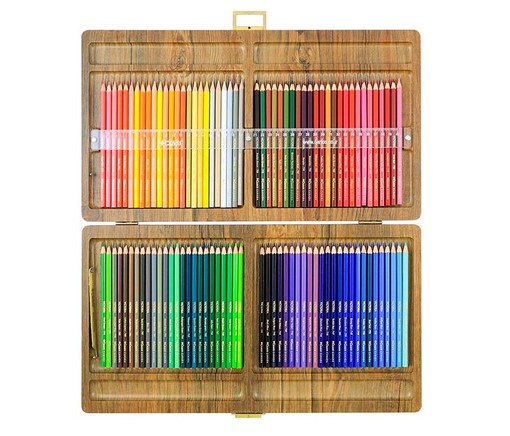 مداد رنگی 100 رنگ کنکو مدل ویکتوریا با جعبه چوبی